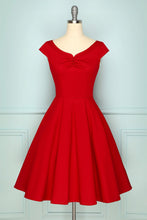 Load image into Gallery viewer, 1950s Dark Red Dress