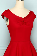 Load image into Gallery viewer, 1950s Dark Red Dress