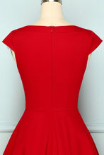 Load image into Gallery viewer, 1950s Dark Red Dress