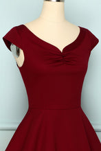 Load image into Gallery viewer, 1950s Burgundy Dress