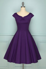 Load image into Gallery viewer, 1950s Purple Dress