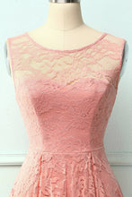 Load image into Gallery viewer, Asymmetrical Blush Lace Dress