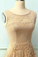 Load image into Gallery viewer, Asymmetrical Champagne Lace Dress