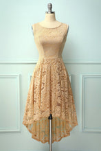 Load image into Gallery viewer, Asymmetrical Champagne Lace Dress