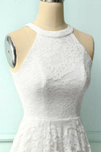 Load image into Gallery viewer, Asymmetric White Lace Dress