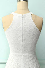 Load image into Gallery viewer, Asymmetric White Lace Dress