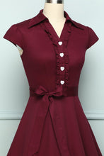 Load image into Gallery viewer, 50s Burgundy Swing