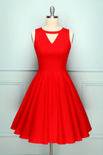 Load image into Gallery viewer, 1950s Red Swing Dress