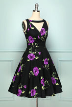 Load image into Gallery viewer, 1950s V Neck Purple