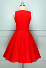 Load image into Gallery viewer, 1950s Red Swing Dress