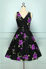 Load image into Gallery viewer, 1950s V Neck Purple