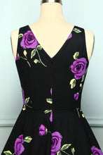 Load image into Gallery viewer, 1950s V Neck Purple