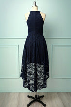 Load image into Gallery viewer, Asymmetric Navy Lace Dress