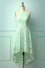 Load image into Gallery viewer, Asymmetric Mint Lace Dress