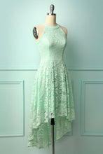 Load image into Gallery viewer, Asymmetric Mint Lace Dress