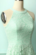 Load image into Gallery viewer, Asymmetric Mint Lace Dress