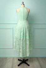 Load image into Gallery viewer, Asymmetric Mint Lace Dress