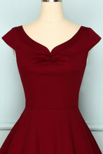 Load image into Gallery viewer, 1950s Burgundy Dress
