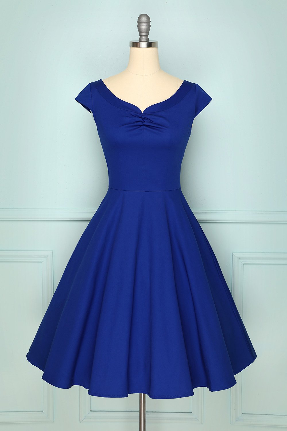 1950s Royal Blue Dress