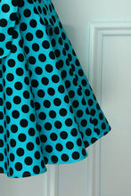 Load image into Gallery viewer, 1950s Blue Black Dots
