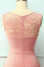 Load image into Gallery viewer, Asymmetrical Blush Lace Dress
