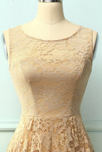 Load image into Gallery viewer, Asymmetrical Champagne Lace Dress
