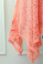 Load image into Gallery viewer, Asymmetrical Blush V Neck Lace Dress
