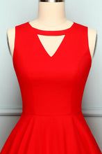 Load image into Gallery viewer, 1950s Red Swing Dress
