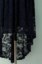 Load image into Gallery viewer, Asymmetric Navy Lace Dress
