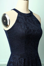 Load image into Gallery viewer, Asymmetric Navy Lace Dress
