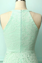 Load image into Gallery viewer, Asymmetric Mint Lace Dress
